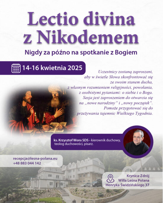 Rekolekcje Lectio Divina z Nikodemem w Leśnej Polanie plakat